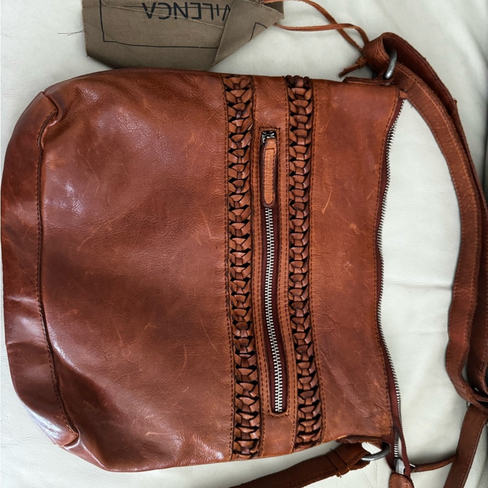 Brand New Brown Crossbody Bag with Braided Details